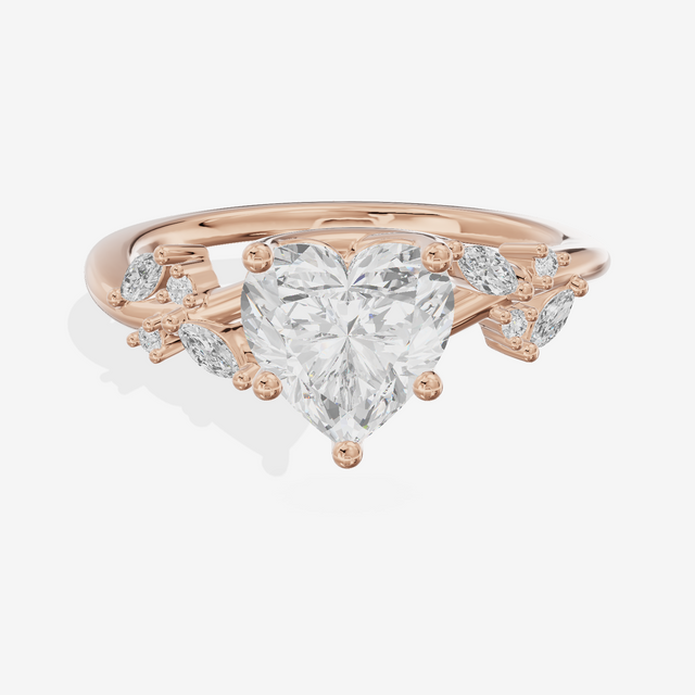 Vintage Trueheart Heart Engagement Ring (1/6 ct. tw.) in 18K Rose Gold