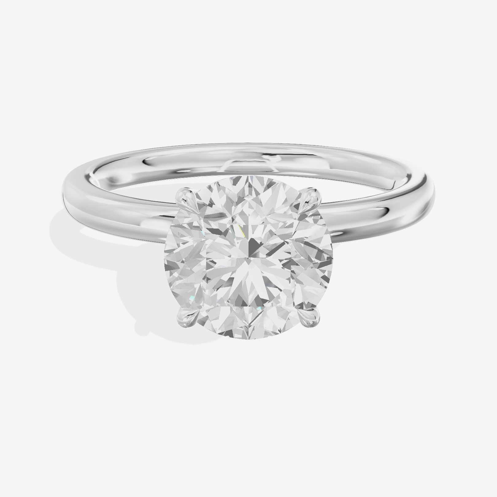 Tensare Halo Round Engagement Ring (1/4 ct. tw.) in 18K White Gold