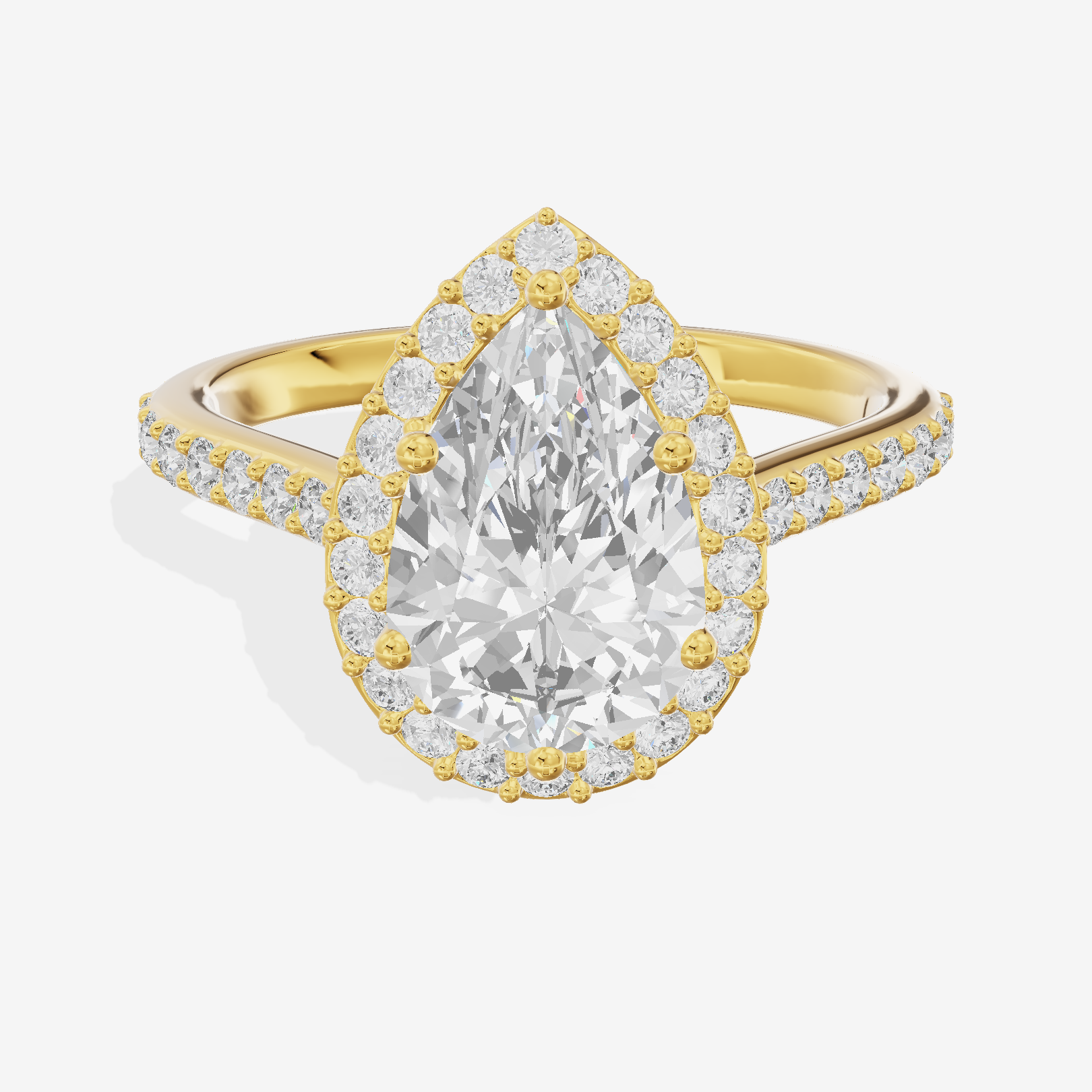 Liviana Pear Halo Engagement Ring (2/5 ct. tw.) in 14K Yellow Gold
