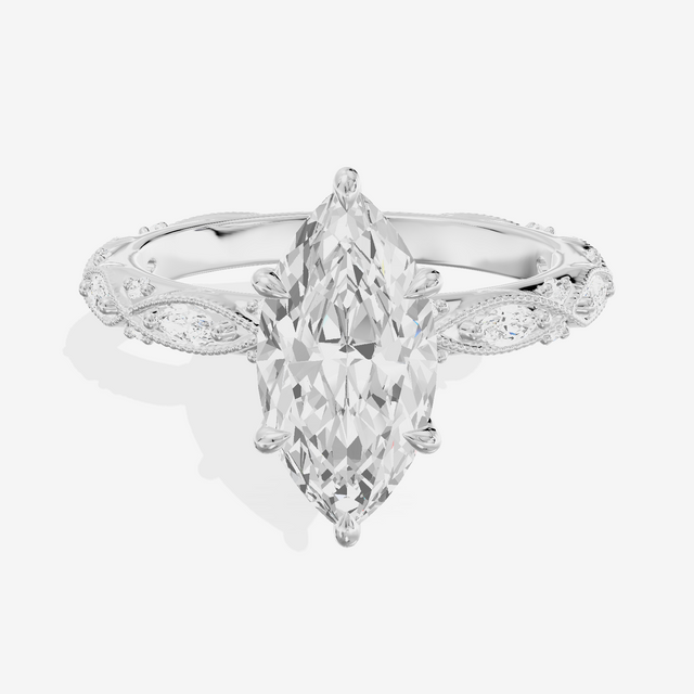 Vintage Whisper Marquise Engagement Ring (1/4 ct. tw.) in 14K White Gold