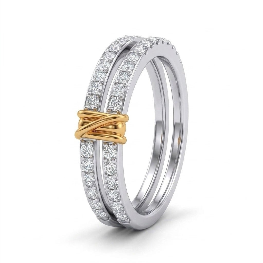 Low Profile Split Shank Round Wedding Band