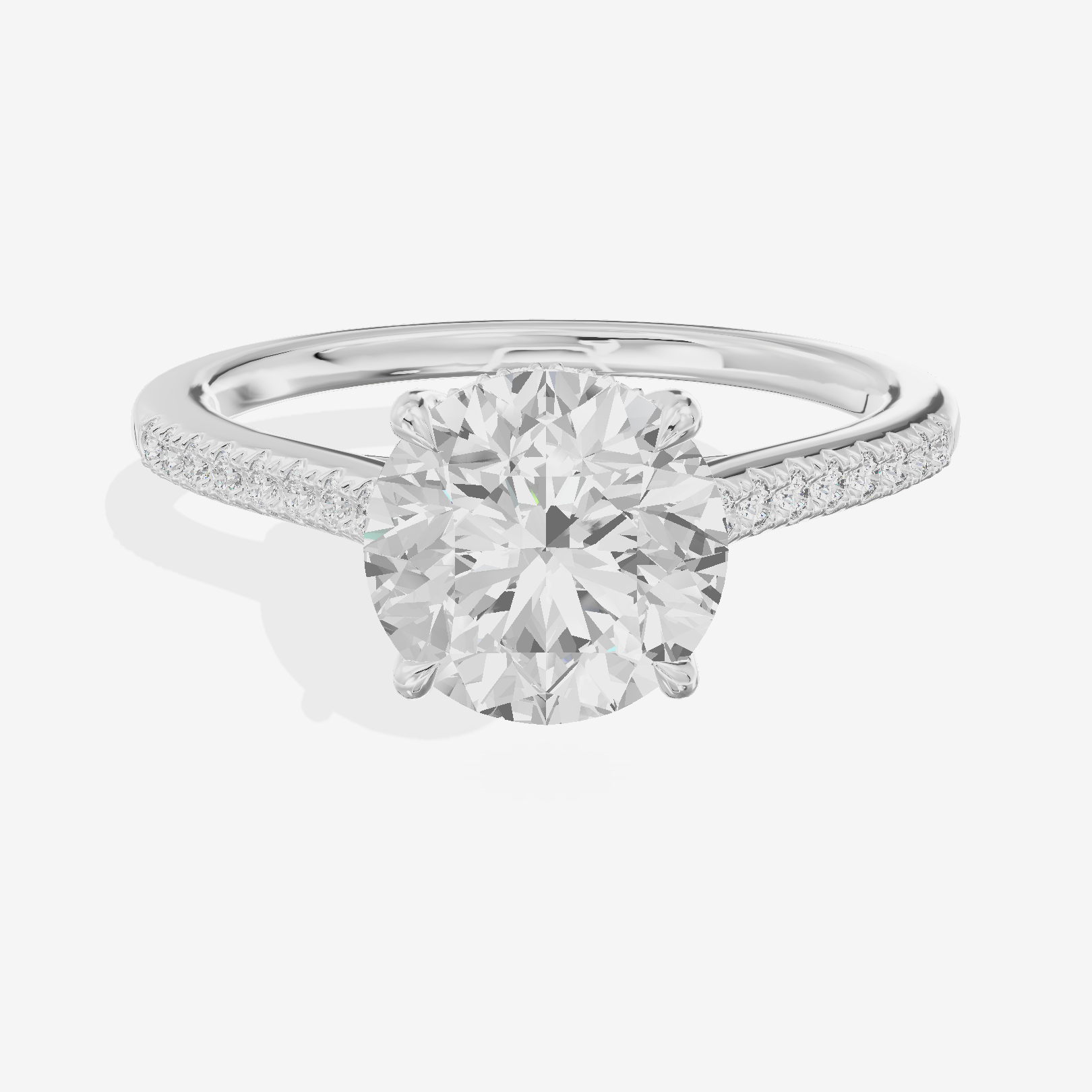 Twine Round Engagement Ring with Side Stones (7/8 ct. tw.) in 18K White Gold