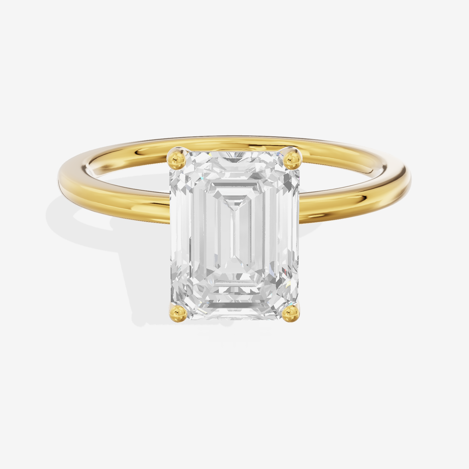 Whispered Selenia 1.5mm Emerald Solitaire Engagement Ring in 14K Yellow Gold