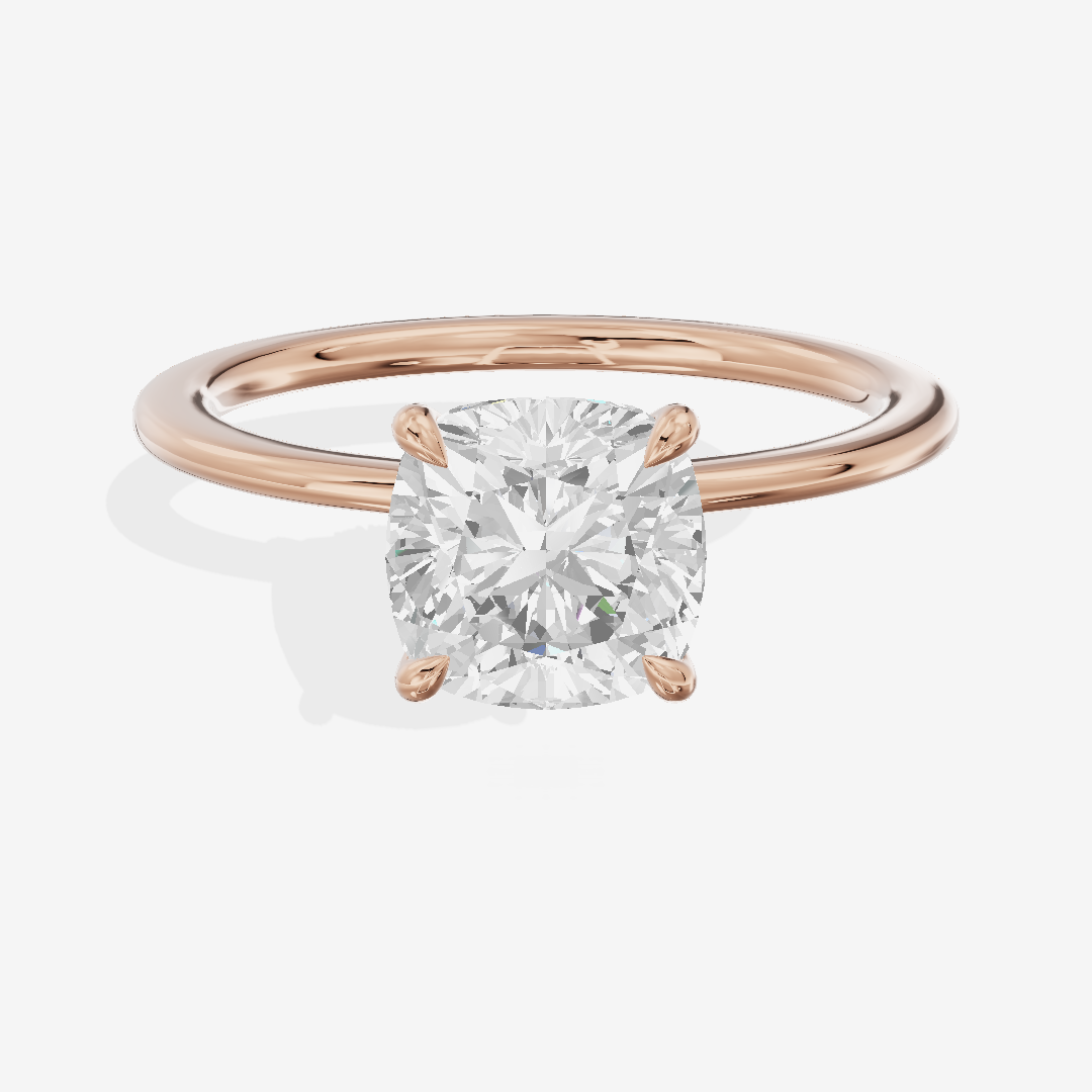 Selenia Halo Cushion Engagement Ring (1/6 ct. tw.) in 18K Rose Gold
