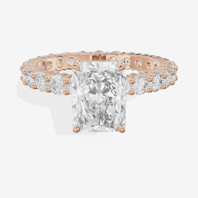 Vowsae Radiant Eternity Ring (3/4 ct. tw.) in 14K Rose Gold