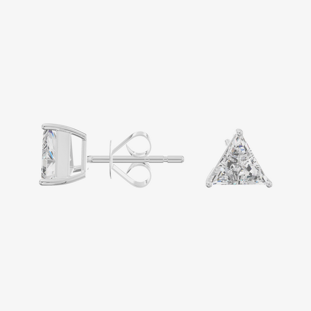 Trillion Solitaire Stud Earrings (2.07 ct. tw.) in 18K White Gold