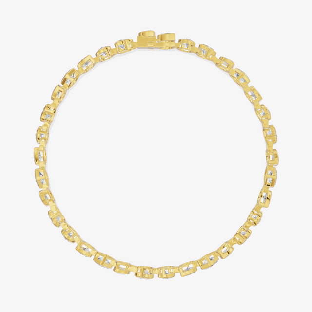 Mixed Cut Bezel Station Bracelet (5.23 ct. tw.) in 14K Yellow Gold