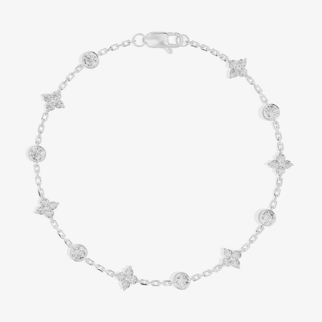 Round Bracelet (1.08 ct. tw.) in 18K White Gold