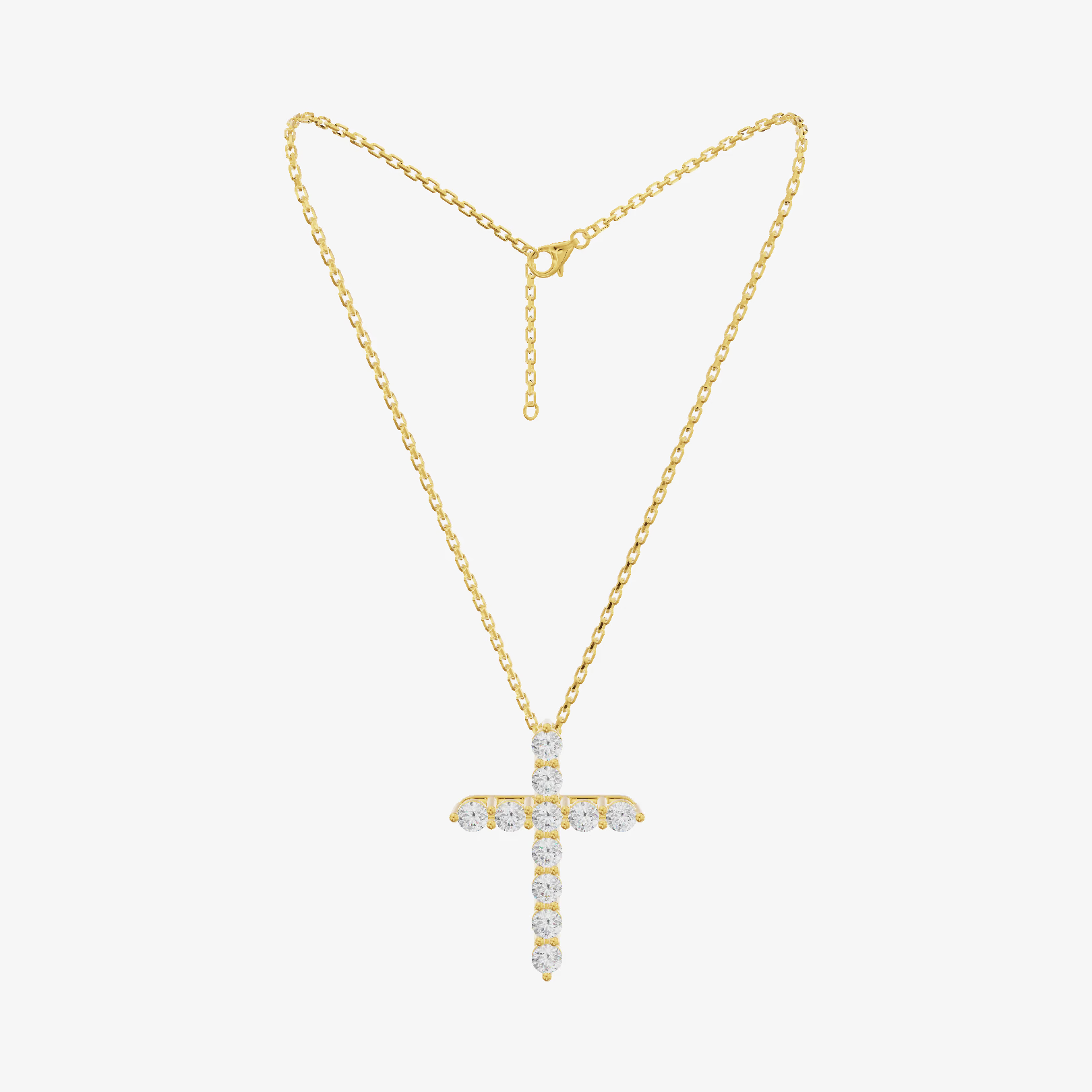 Pavé Cross Pendant (1/2 ct. tw.) in 18K Yellow Gold