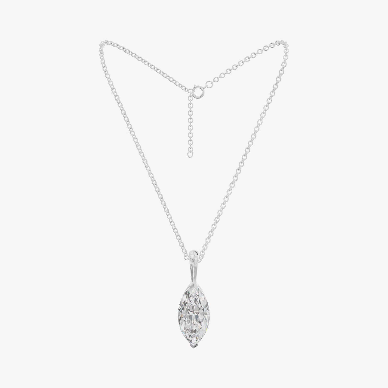 Marquise Solitaire Pendant (1/2 ct.) in Platinum