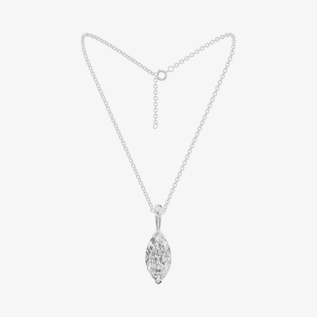 Marquise Solitaire Pendant (1/2 ct.) in Platinum