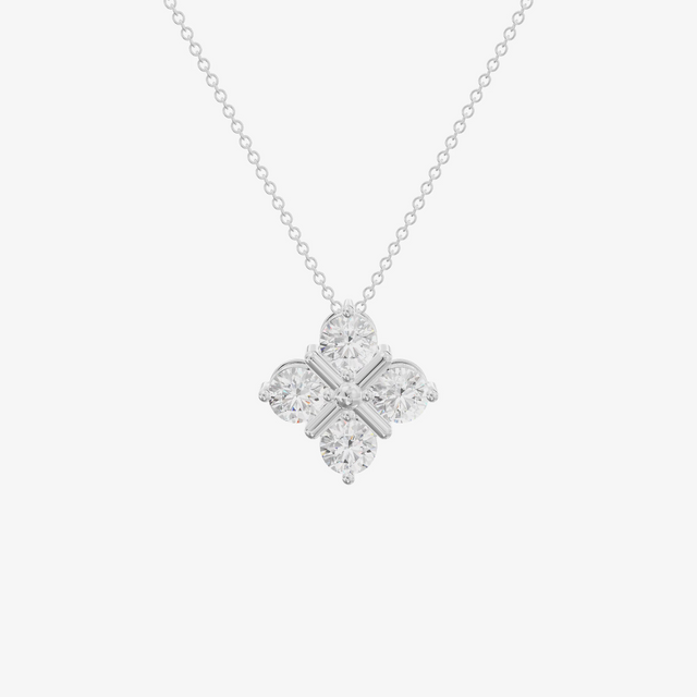 Four Round Clover Pendant (1.7 ct. tw.) in 18K White Gold