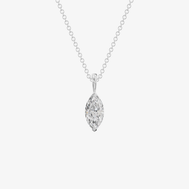 Marquise Solitaire Pendant (1/2 ct.) in Platinum