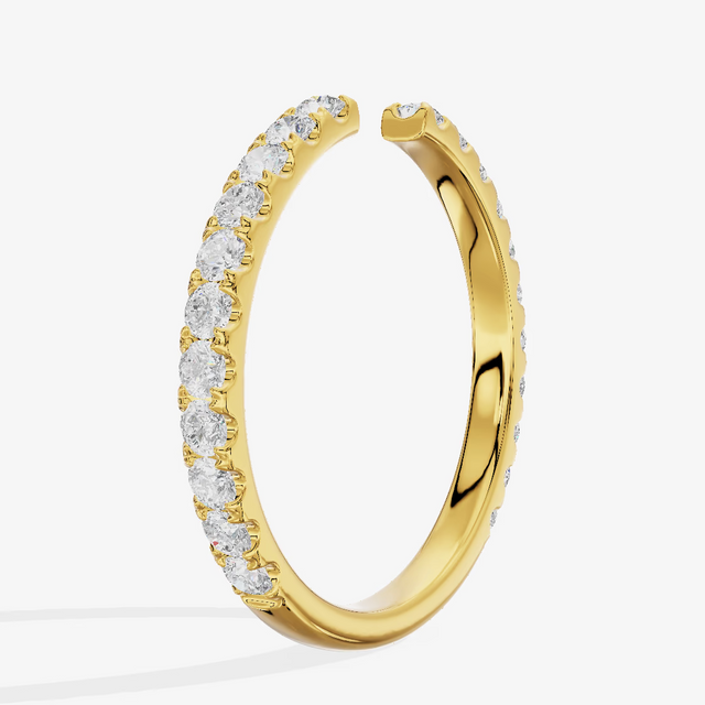 Pavé Open Cuff Diamond Band (1/2 ct. tw.) in 18K Yellow Gold