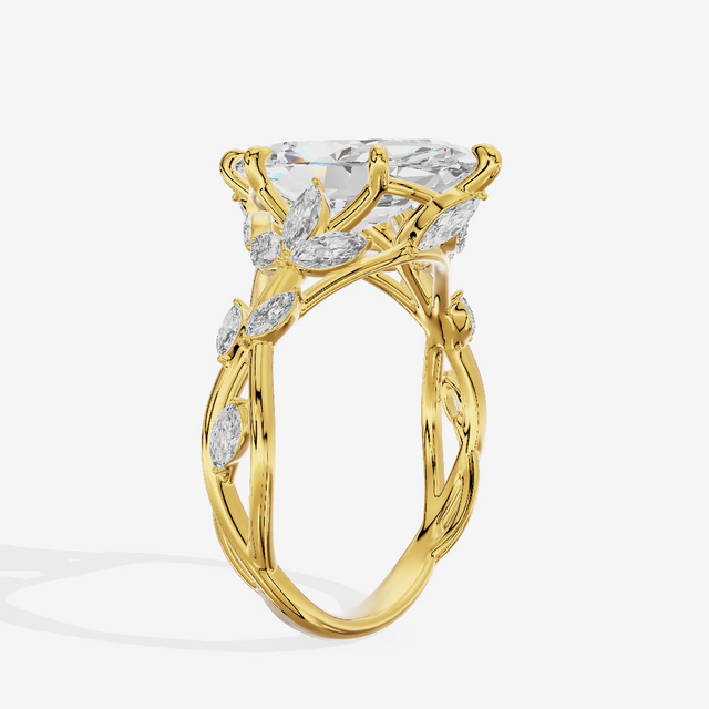 Cluster Twist Marquise Engagement Ring (3.02 ct. tw.) in 14K Yellow Gold