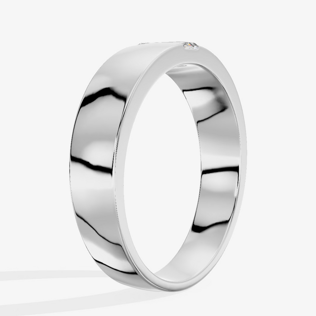 Low Profile Tapered Baguette Wedding Band (1/5 ct.) in 18K White Gold
