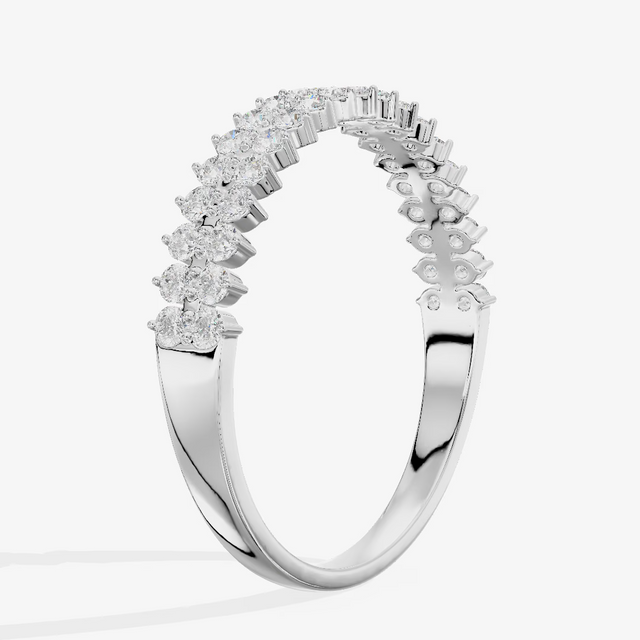 Two Row Half Eternity Diamond Band (1/2 ct. tw.) in 18K White Gold