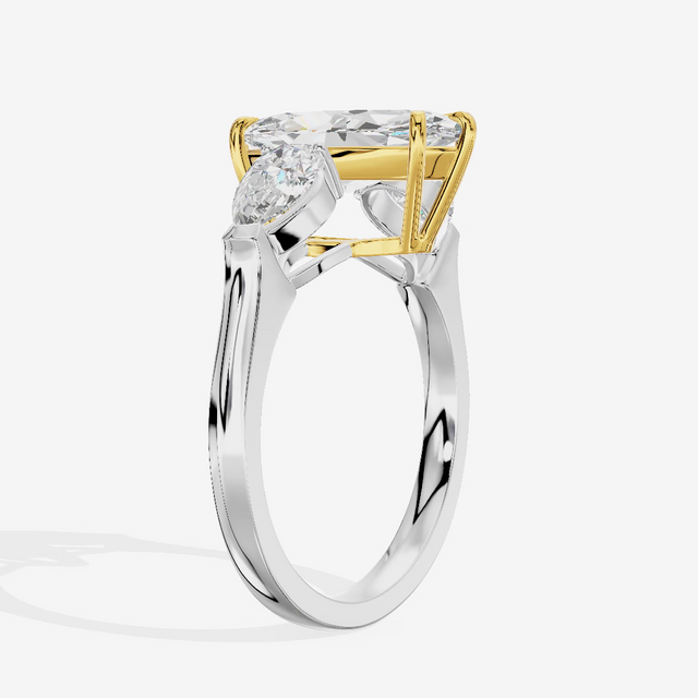 Three Stone Marquise Engagement Ring