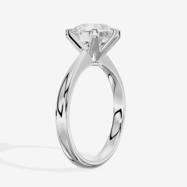 Six-Prong Round Solitaire Engagement Ring (2.09 ct.) in 18K White Gold