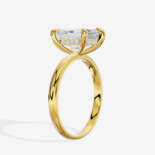 East-West Hexagon Marquise Engagement Ring (3.01 ct. tw.) in 14K Yellow Gold