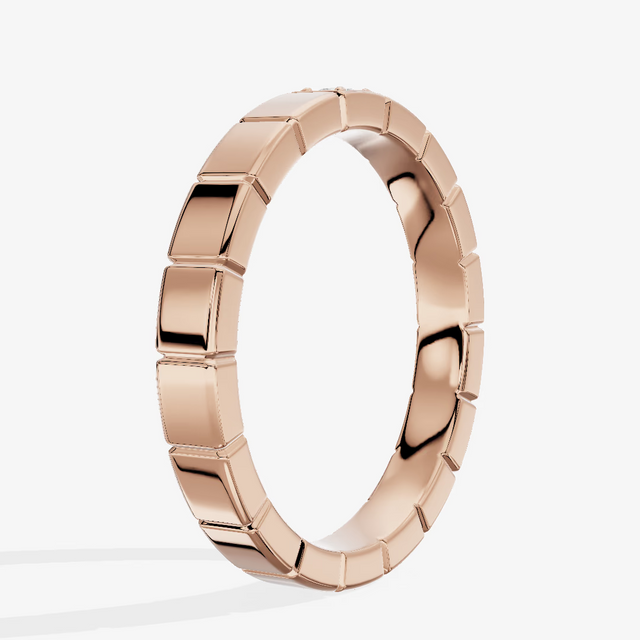 Round Wedding Band (1/10 ct.) in 18K Rose Gold