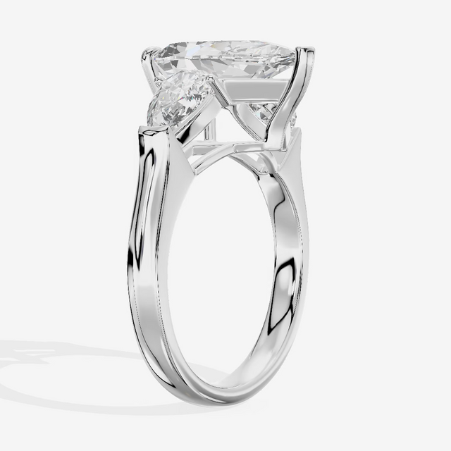 Three Stone Pear Engagement Ring (2.05 ct. tw.) in 18K White Gold