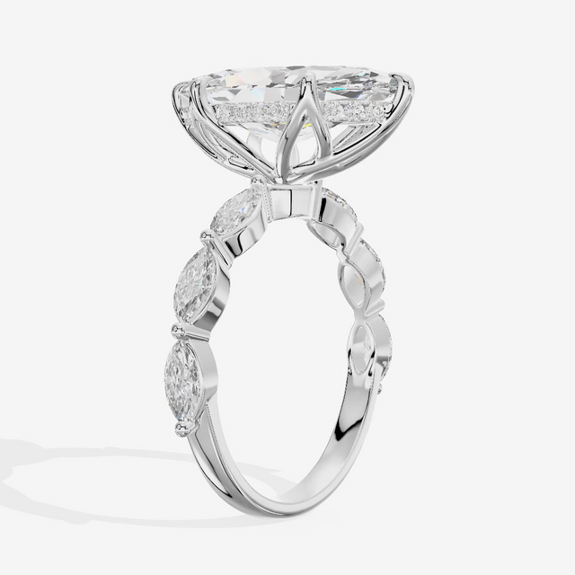 Marquise Accent Marquise Solitaire Engagement Ring (4 ct. tw.) in 14K White Gold