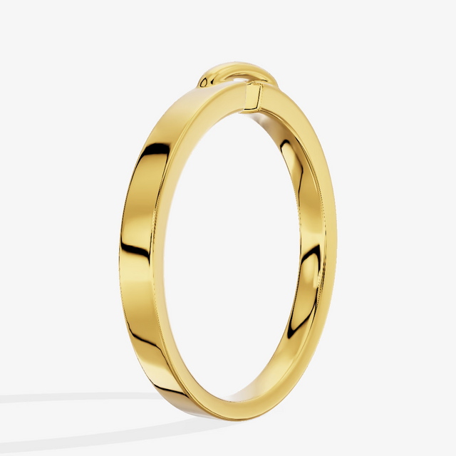 Low Profile Wedding Band in 18K Yellow Gold
