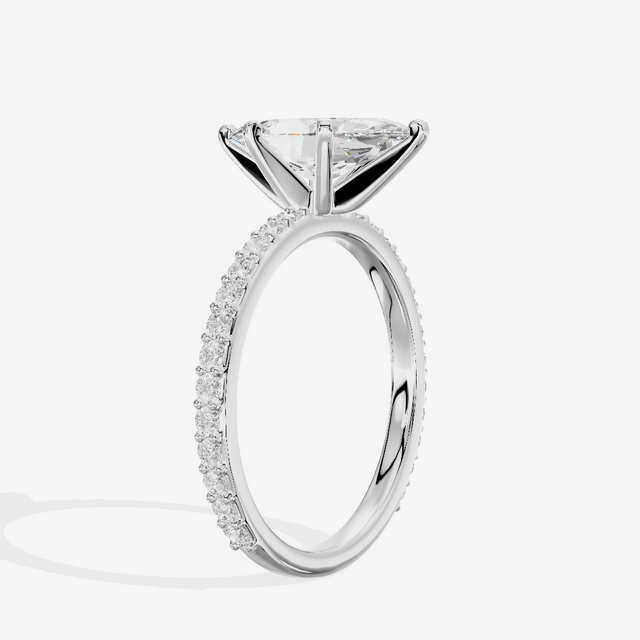 Petite Trellise Marquise Engagement Ring with Side Stones (1/3 ct. tw.) in Platinum