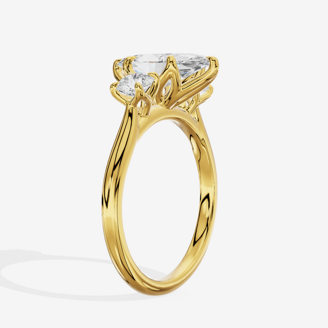 Eternal Sincere Three Stone Marquise Engagement Ring (1/2 ct. tw.) in 14K Yellow Gold
