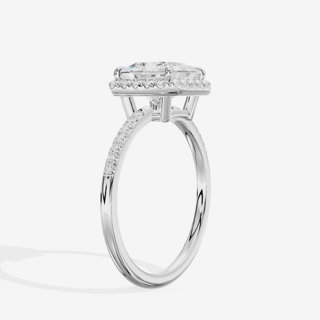 Vowsae Halo Princess Engagement Ring (1/5 ct. tw.) in Platinum