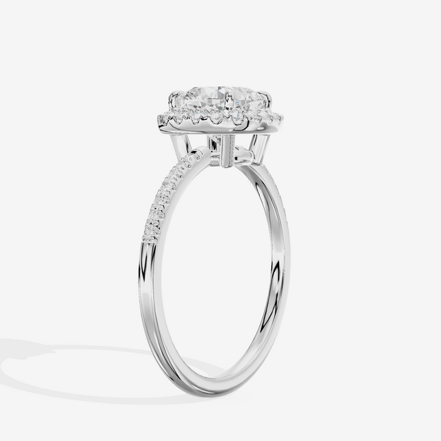 Vowsae Halo Cushion Engagement Ring (1/5 ct. tw.) in 18K White Gold