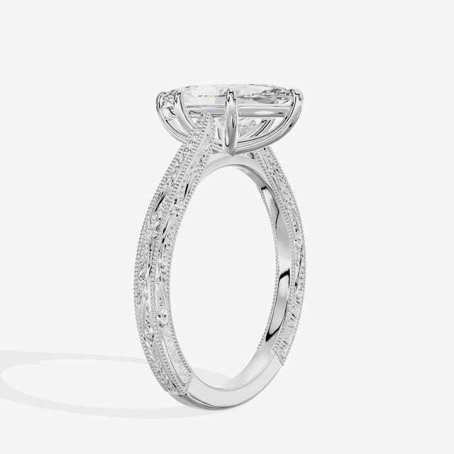 Vintage Vowsae Marquise Engagement Ring in Platinum