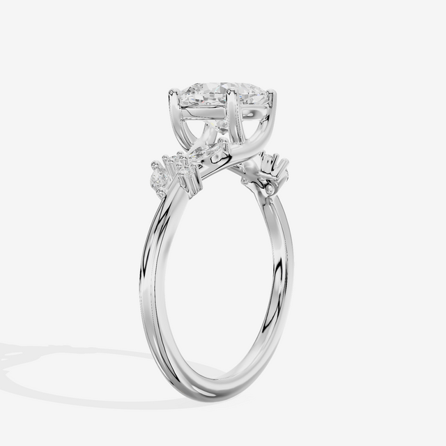 Vintage Trueheart Cushion Engagement Ring (1/6 ct. tw.) in 14K White Gold