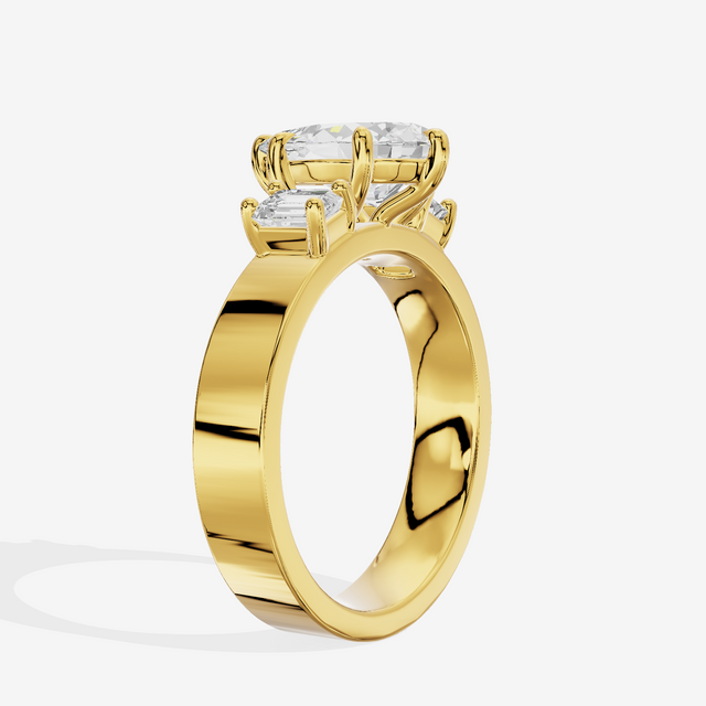 Vintage Vowsae Three Stone Pear Engagement Ring (1/2 ct. tw.) in 14K Yellow Gold