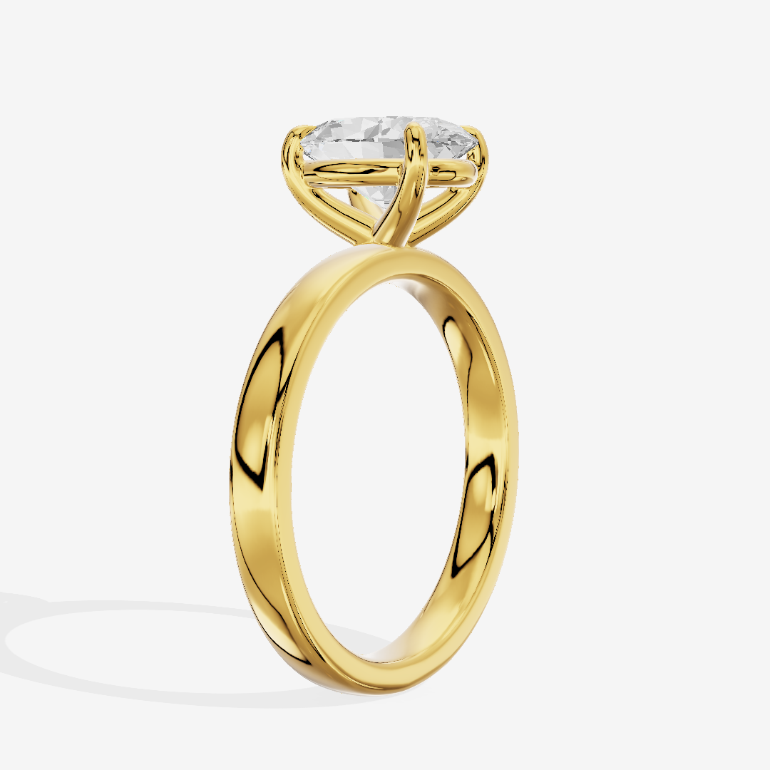 Tender Eversince 2.5mm Oval Solitaire Engagement Ring in 14K Yellow Gold