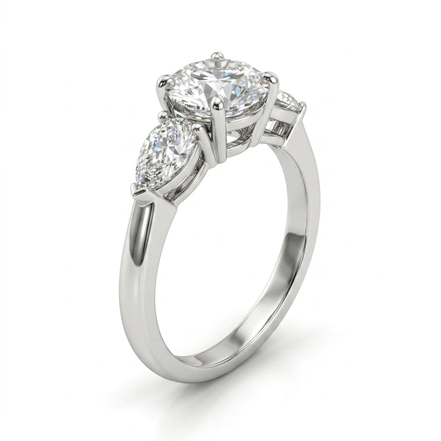Three Stone Round Engagement Ring (2.05 ct. tw.) in Platinum