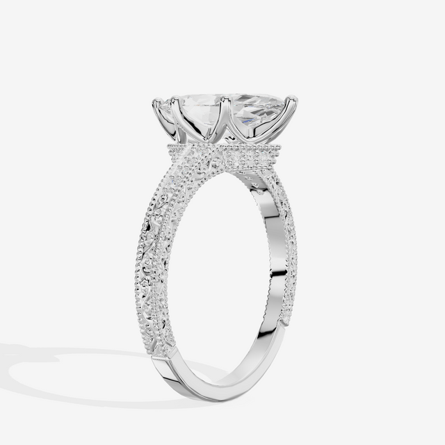 Vintage Sincere Marquise Engagement Ring (1/10 ct. tw.) in 18K White Gold