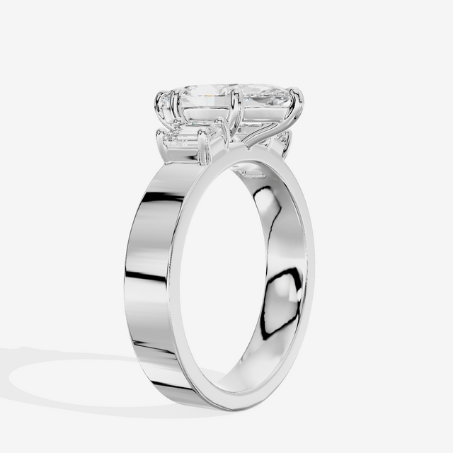Vintage Vowsae Three Stone Marquise Engagement Ring (1/2 ct. tw.) in 18K White Gold