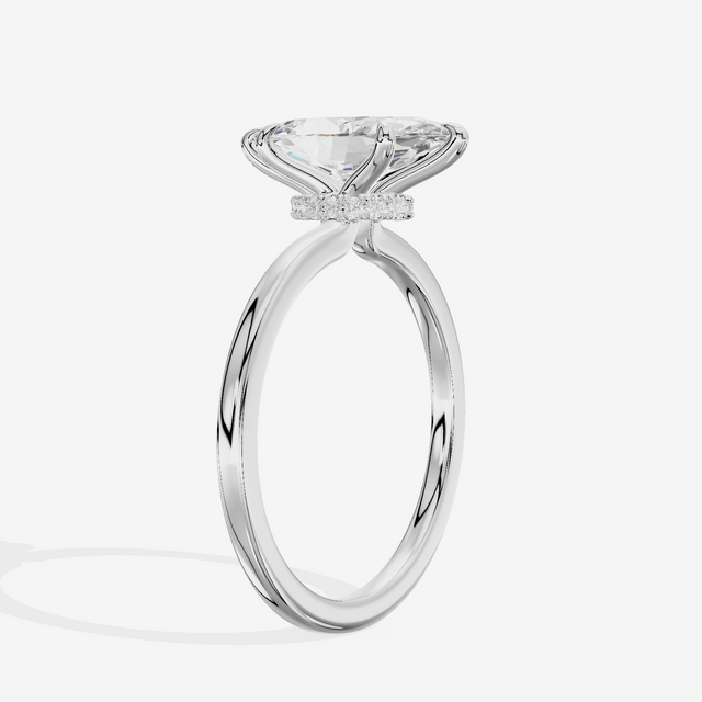 Sincere Halo Marquise Engagement Ring (1/15 ct. tw.) in Platinum