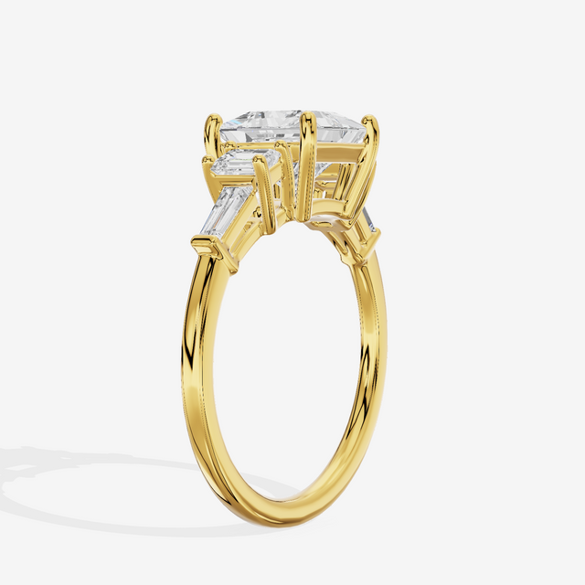 Vowsae Five Stone Princess Engagement Ring (3/4 ct. tw.) in 14K Yellow Gold