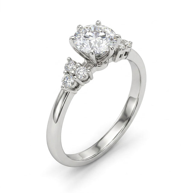 Cluster Round Engagement Ring (1.56 ct. tw.) in Platinum