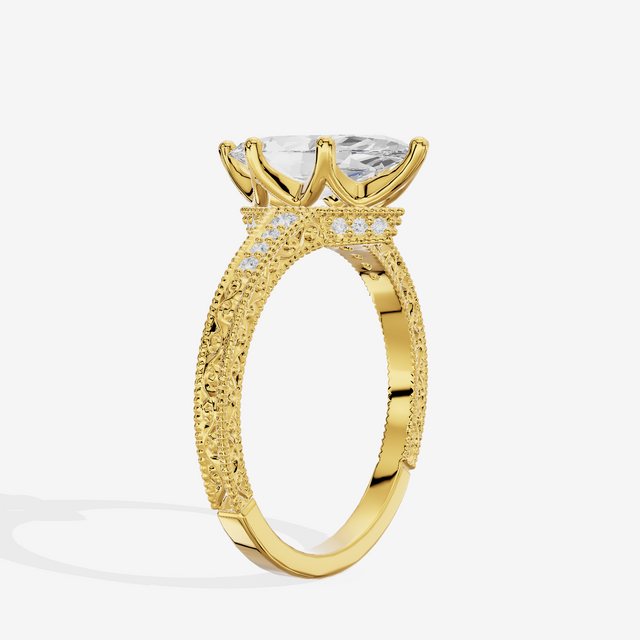 Vintage Sincere Marquise Engagement Ring (1/10 ct. tw.) in 14K Yellow Gold