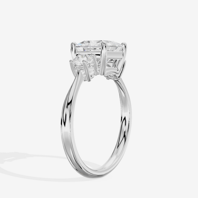 Grand Sincere Three Stone Princess Engagement Ring (1/3 ct. tw.) in Platinum