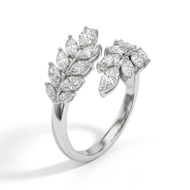 Cluster Pear Engagement Ring (1/6 ct. tw.) in 18K White Gold
