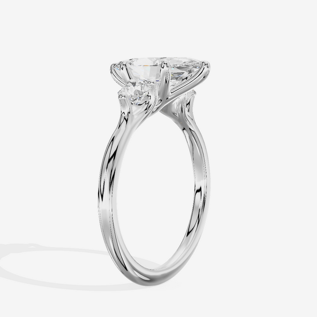 Eternal Vowsae Three Stone Marquise Engagement Ring (1/3 ct. tw.) in 14K White Gold