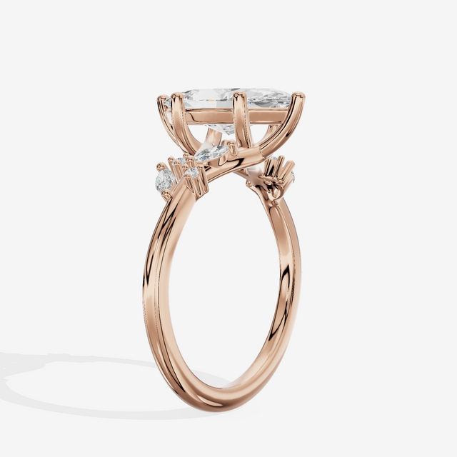 Vintage Trueheart Marquise Engagement Ring (1/6 ct. tw.) in 14K Rose Gold