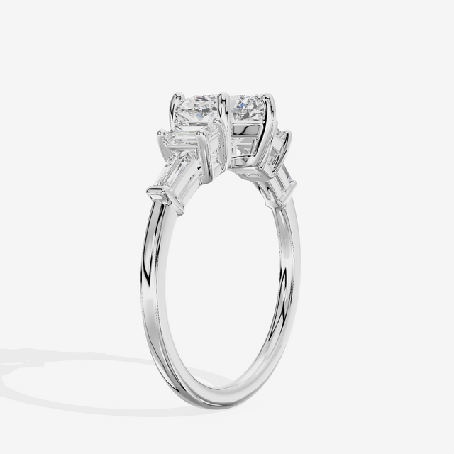 Vowsae Five Stone Heart Engagement Ring (3/4 ct. tw.) in 18K White Gold
