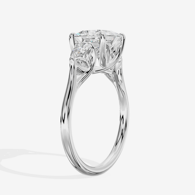 Grand Vowsae Three Stone Princess Engagement Ring (2/5 ct. tw.) in 18K White Gold