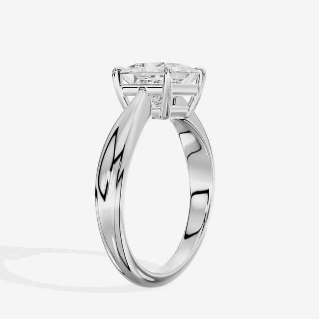 Aimora Trellis 2mm Princess Solitaire Engagement Ring in Platinum